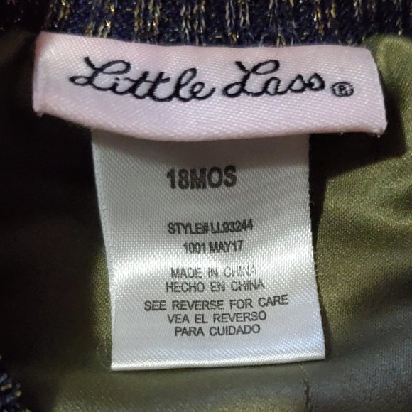 Girls Jacket, 18 months, zippered, quilted satin with embroidered design. - Picture 5 of 6